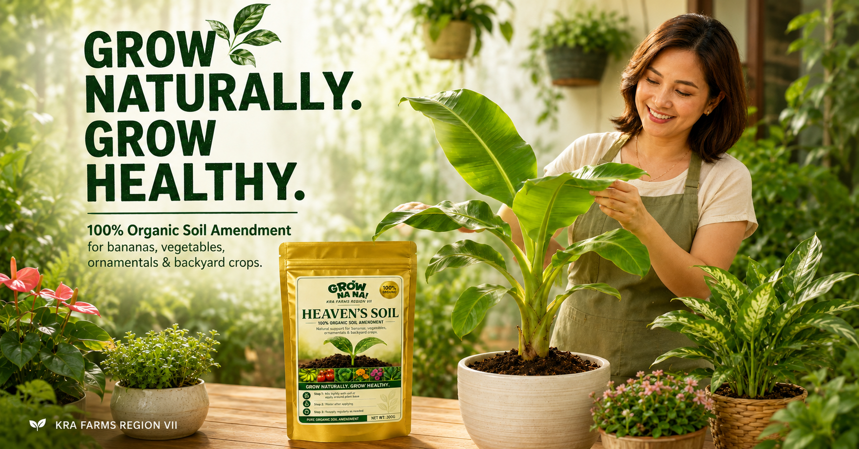 Heaven's Soil organic soil amendment for Lakatan plants